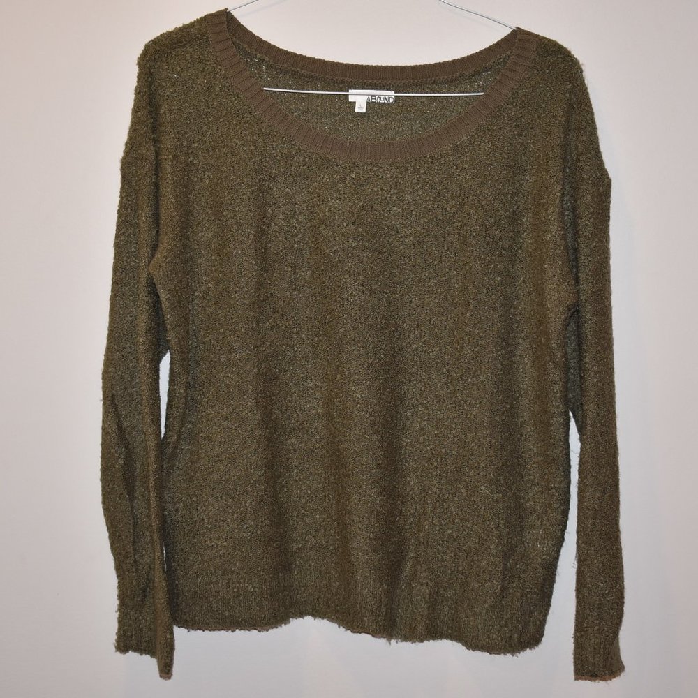 Abound Large Knit Olive Sweater Womens Size Large